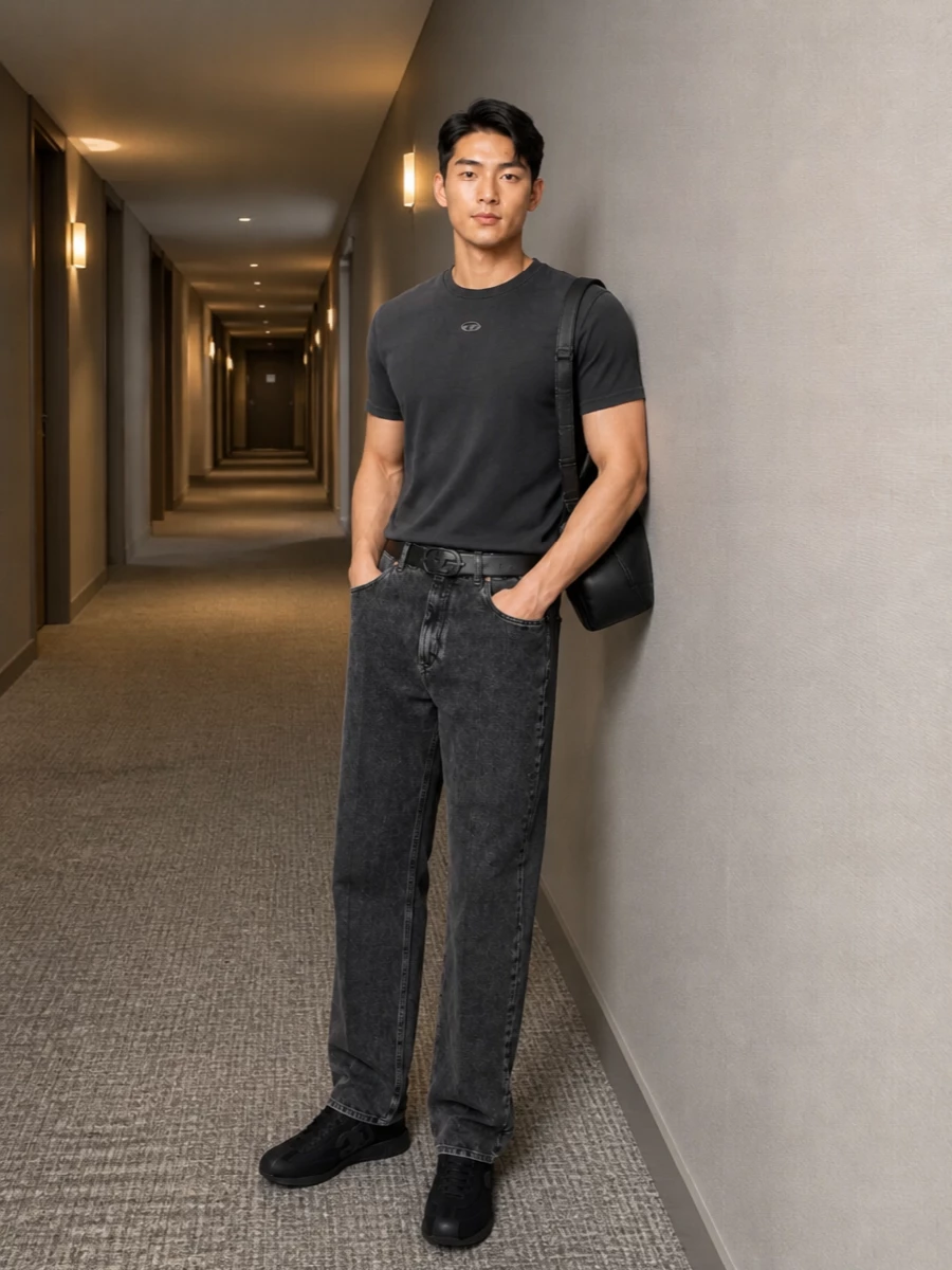 Diesel charcoal tee dolce gabbana charcoal jeans
