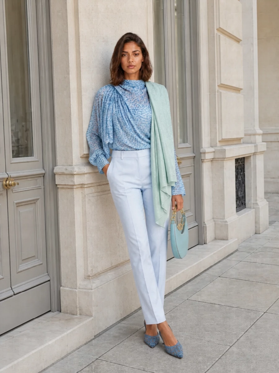 Kiko kostadinov blouse bottega veneta trousers