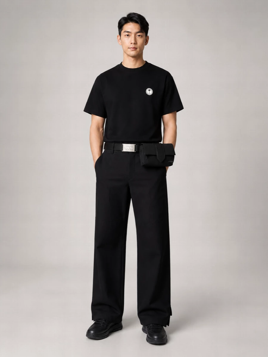 Palm Angels Cotton Logo Patch Short-Sleeve T-Shirt