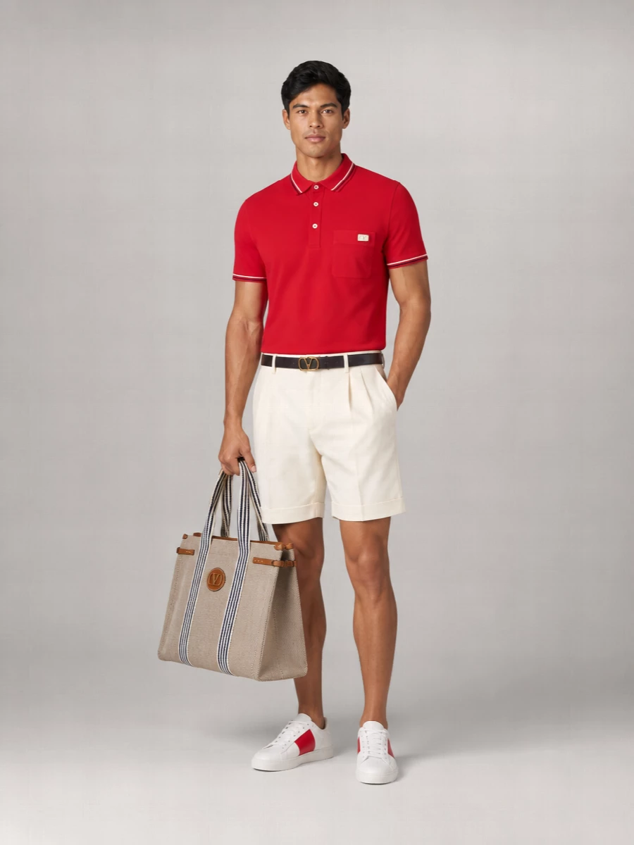 Valentino Cotton Short-Sleeve Polo Shirt