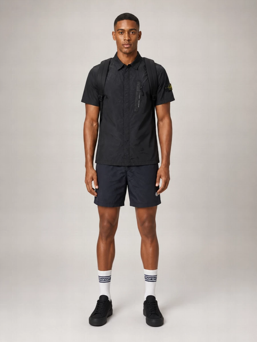 Stone Island Econylon Swim Shorts Elastic Waist Design