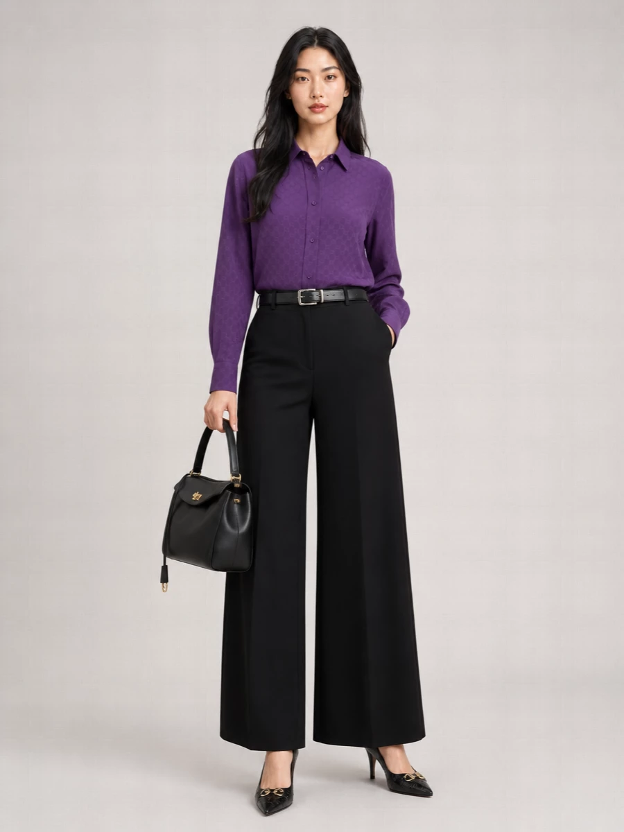 Gucci Silk Oversized Gg Jacquard Shirt