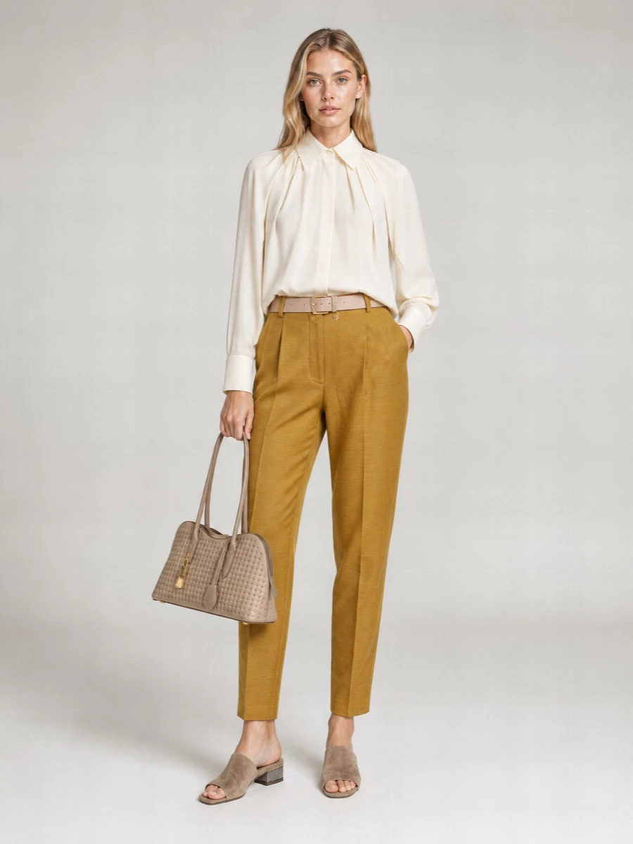 Max Mara Silk Tailored Trousers