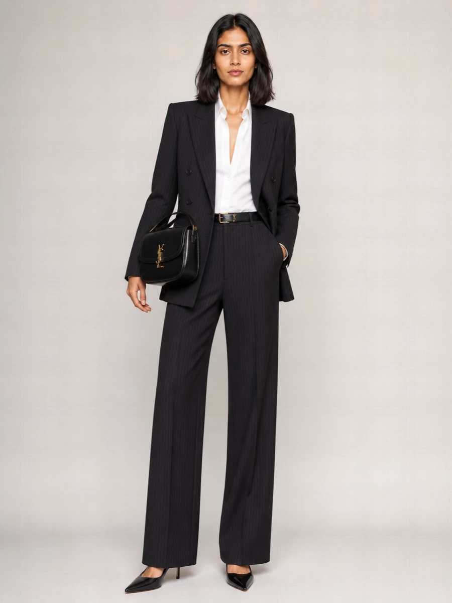 Saint Laurent embroidered suit trousers