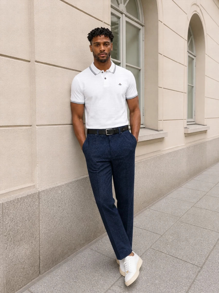 Vivienne westwood polo navy trousers valentino sneakers