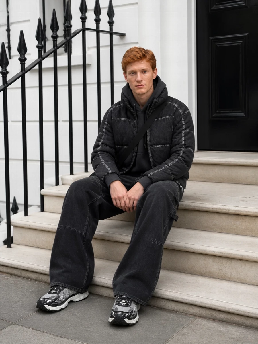 Off white bomber cargo pants technical runners