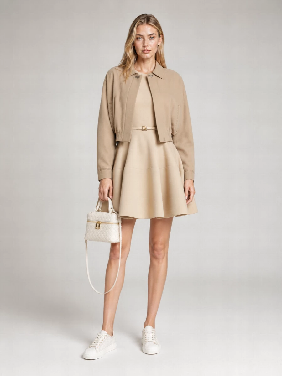 Fendi Leather Bomber Jacket