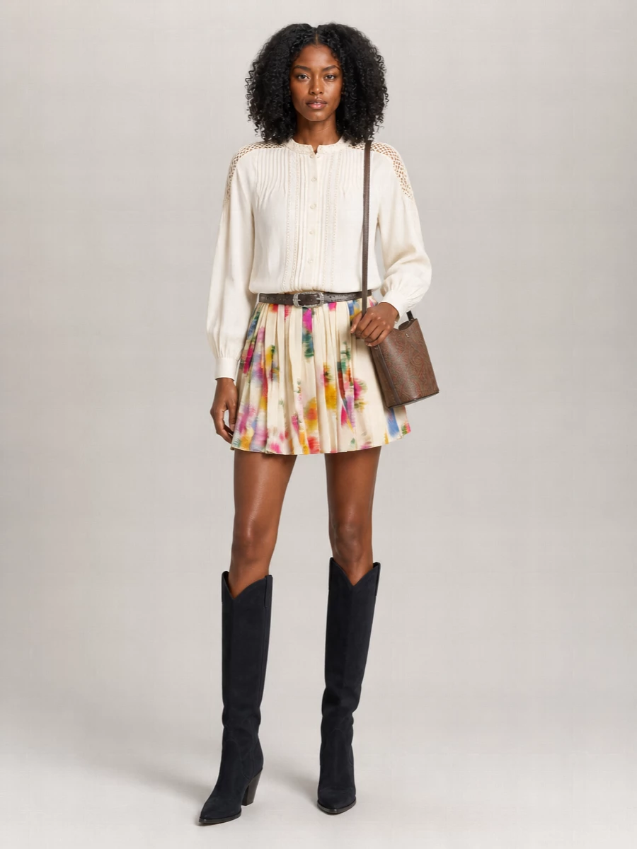 Isabel Marant Etoile printed pleated skirt
