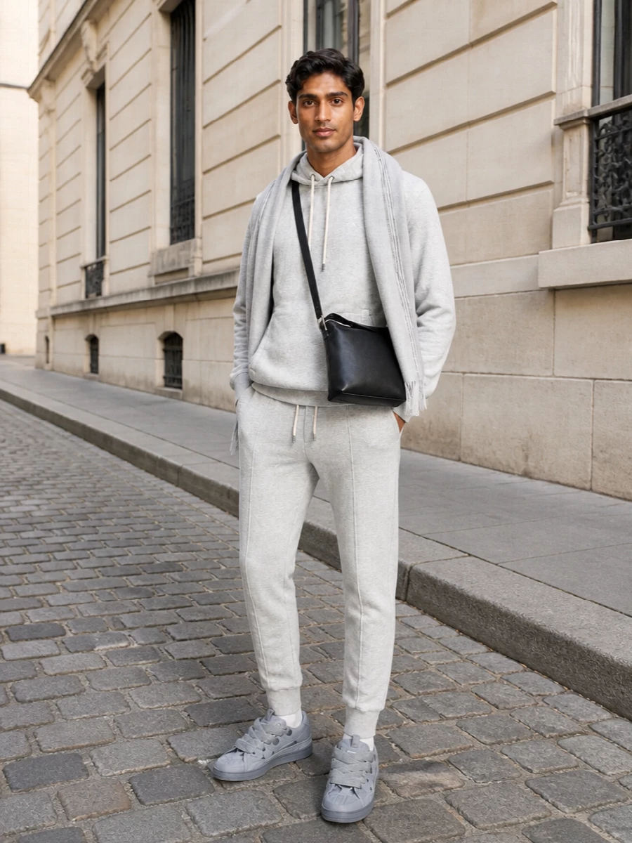 Lanvin grey hoodie brunello joggers lanvin sneakers