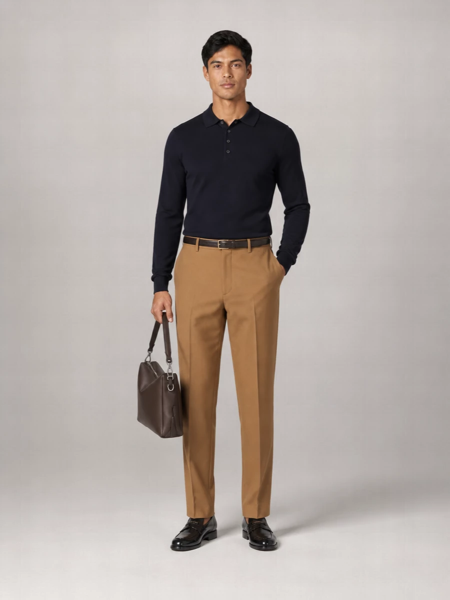 Fendi Fine-Knit Polo Shirt