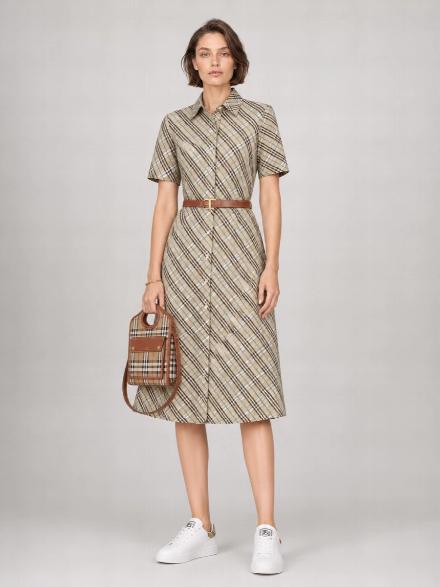 Burberry Cotton Midi Shirtdress