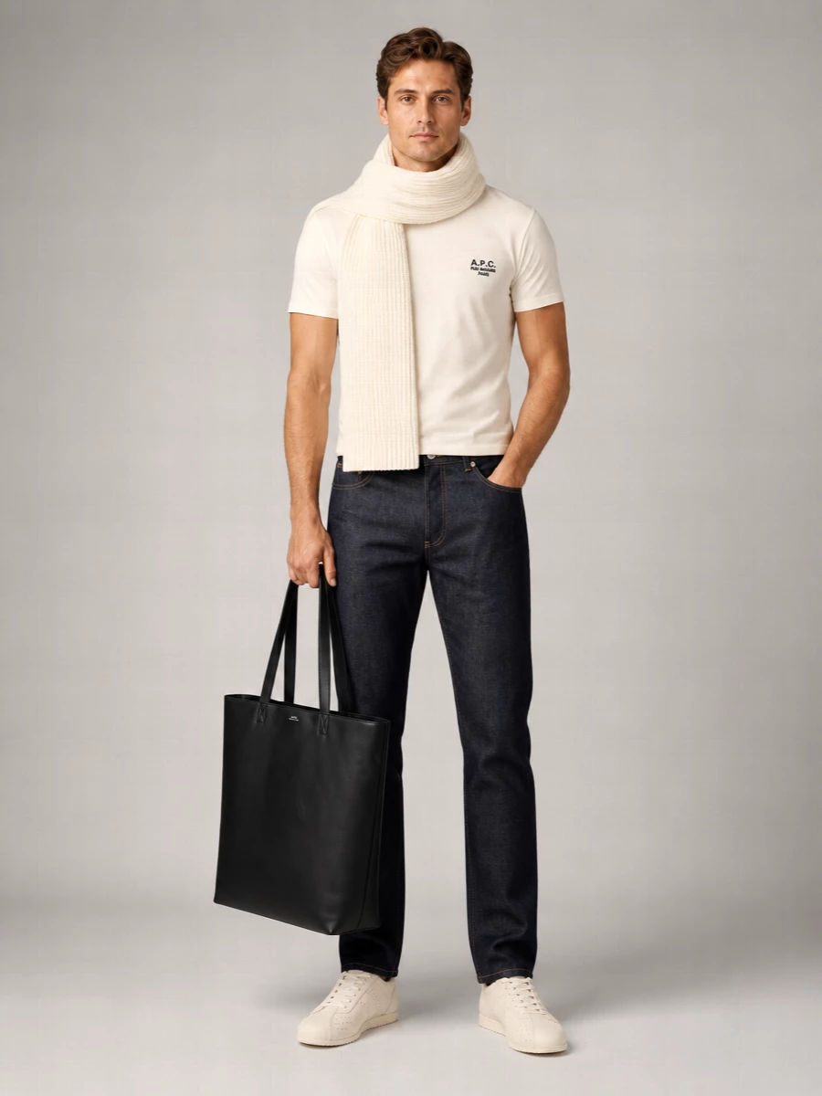 A.p.c. Organic Cotton Logo-Embroidered T-Shirt