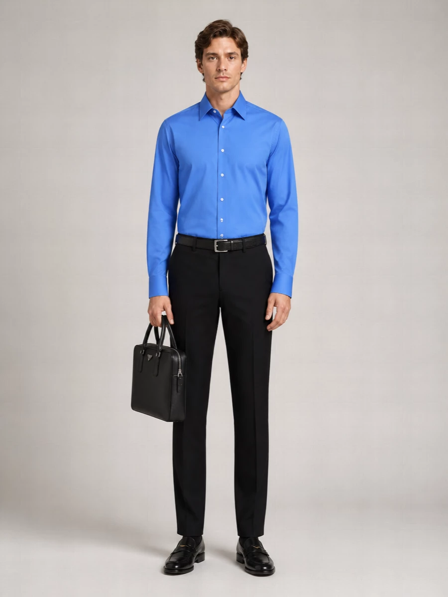 Celine Wool Straight-Leg Trousers