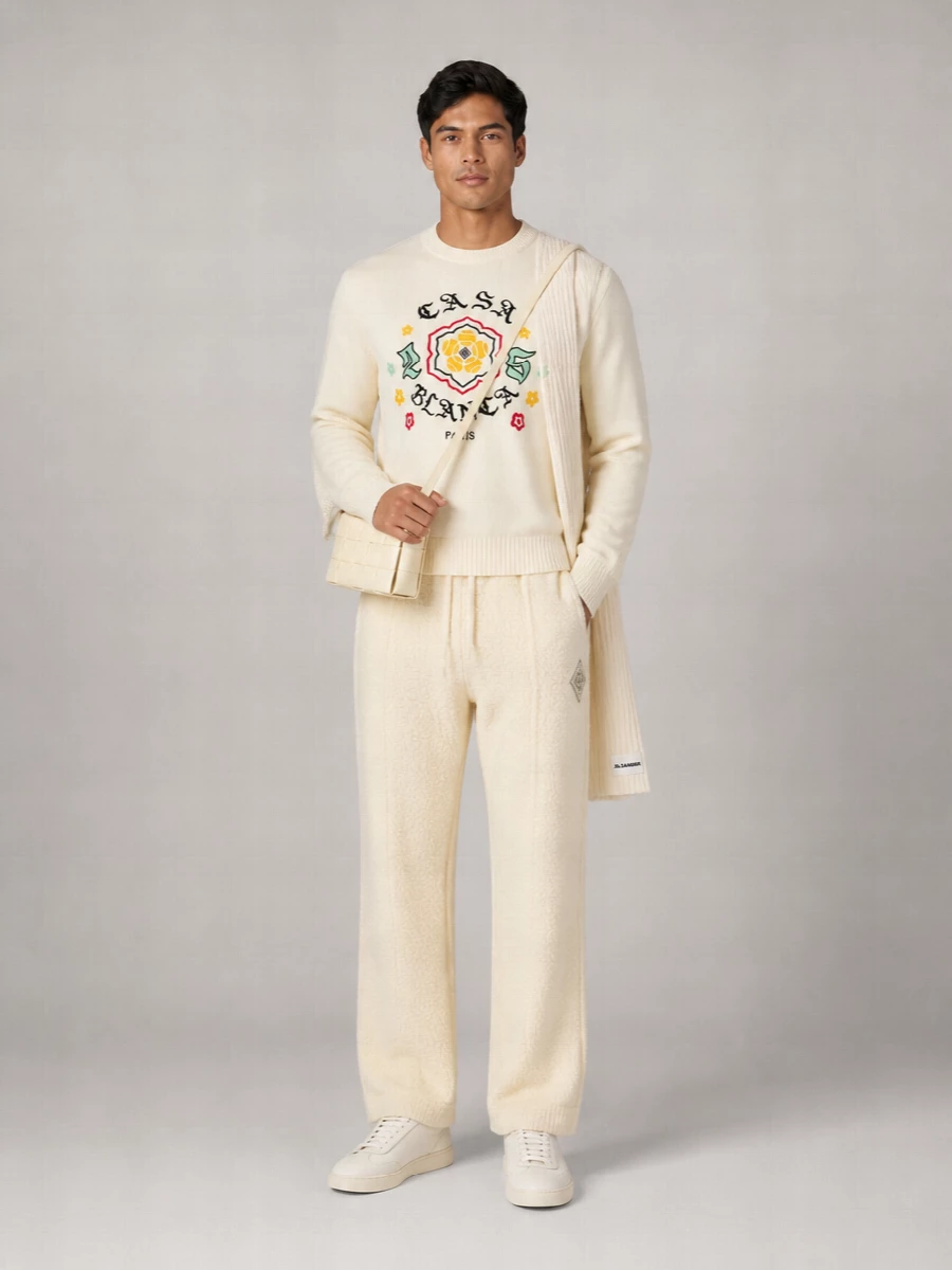Casablanca Merino Wool Crewneck Sweater