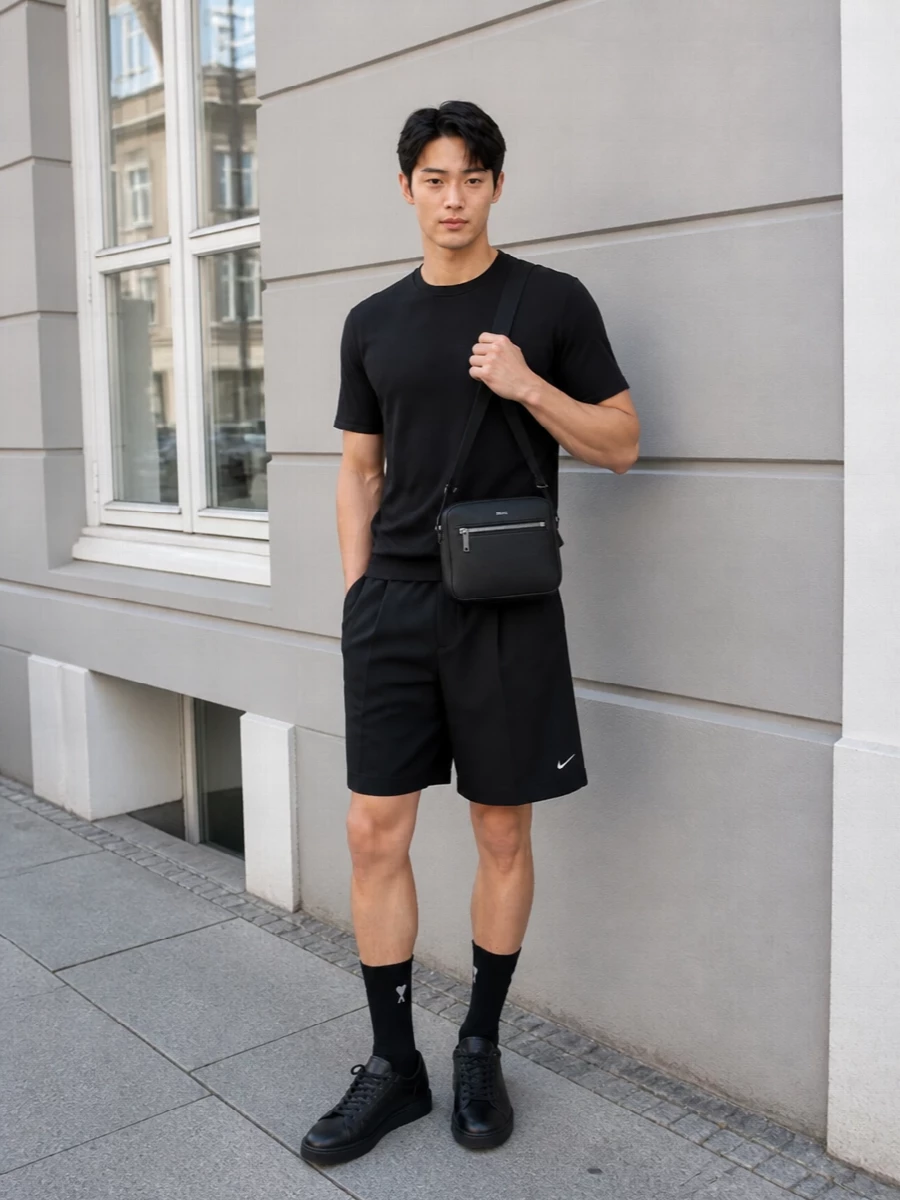 Calvin klein tee nike shorts y3 sneakers outfit