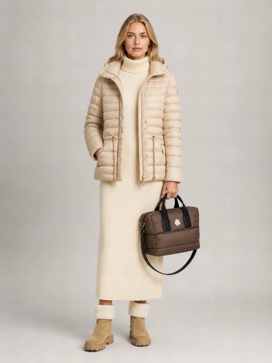 Moncler Quilted Hooded Parka Coat