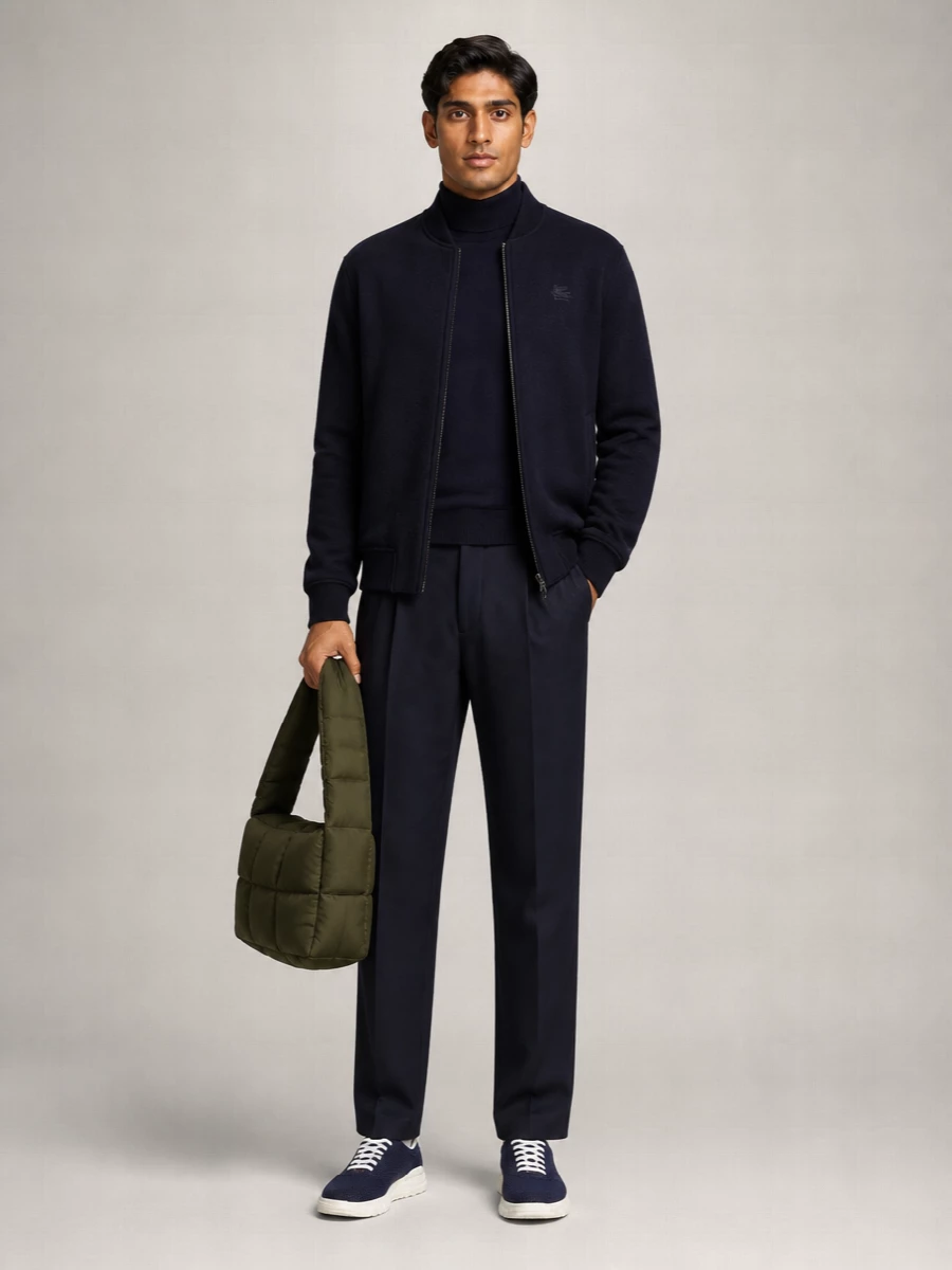 Etro Pegaso Wool Bomber Jacket