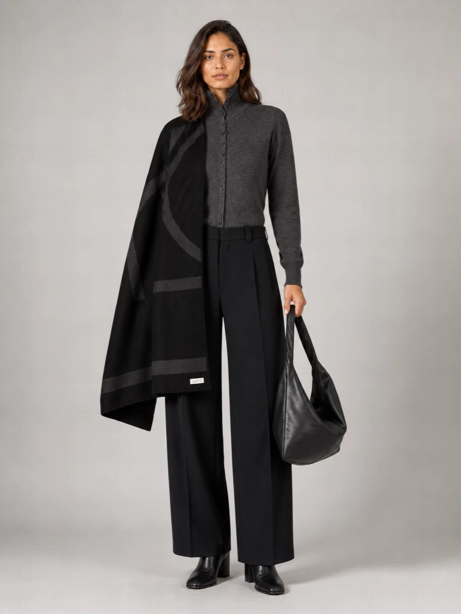Lemaire Fine-Knit High-Neck Wool Cardigan