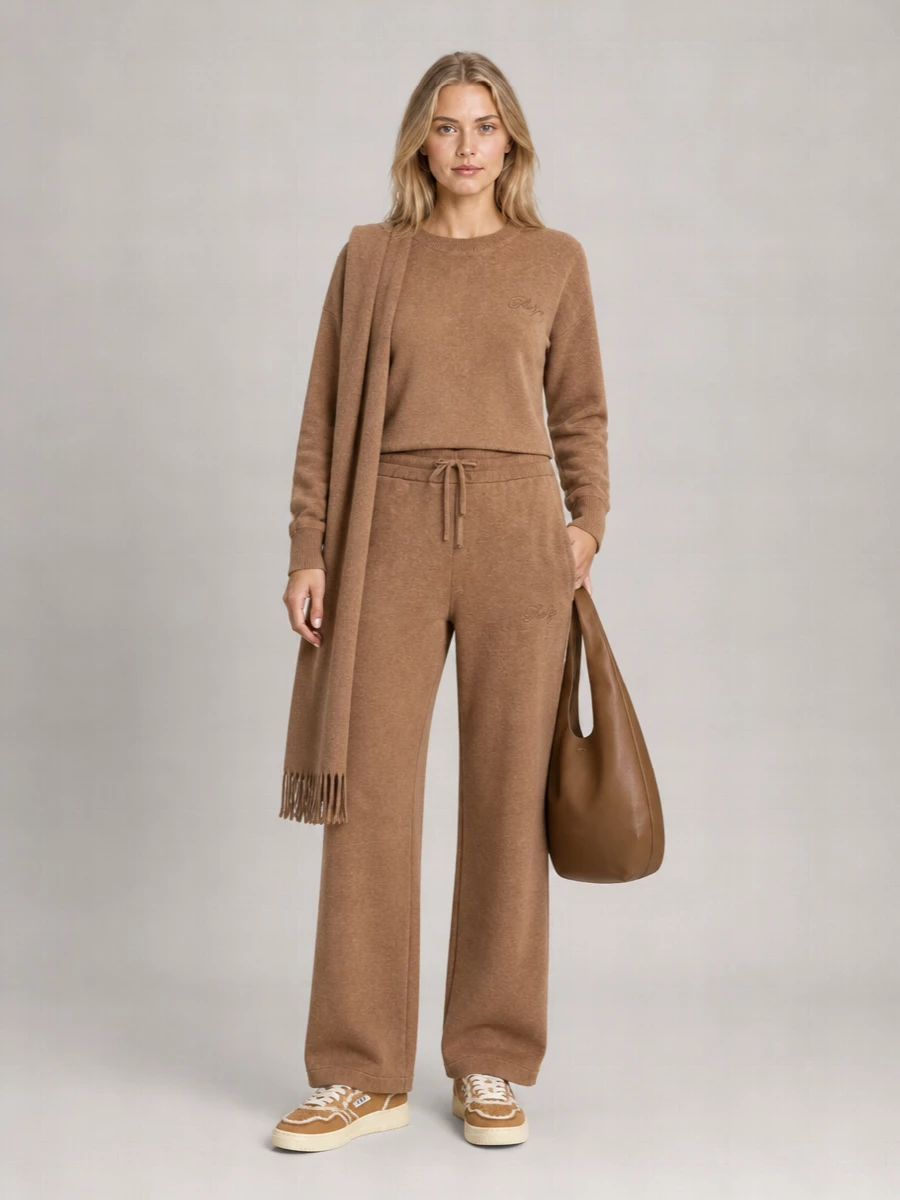 Autry wool cashmere loose-fit knit joggers
