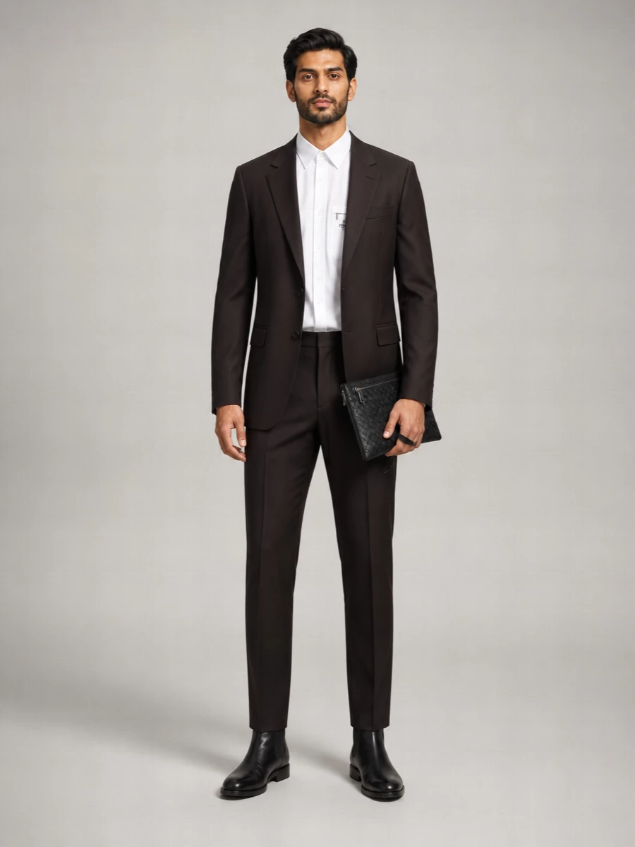 Fendi Wool Crepe Single-Breasted Blazer