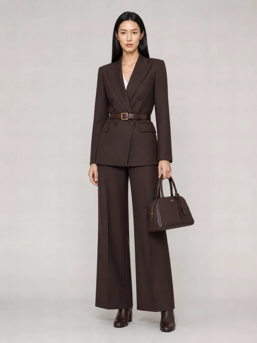 Max Mara Camel Hair Wide-Leg Trousers