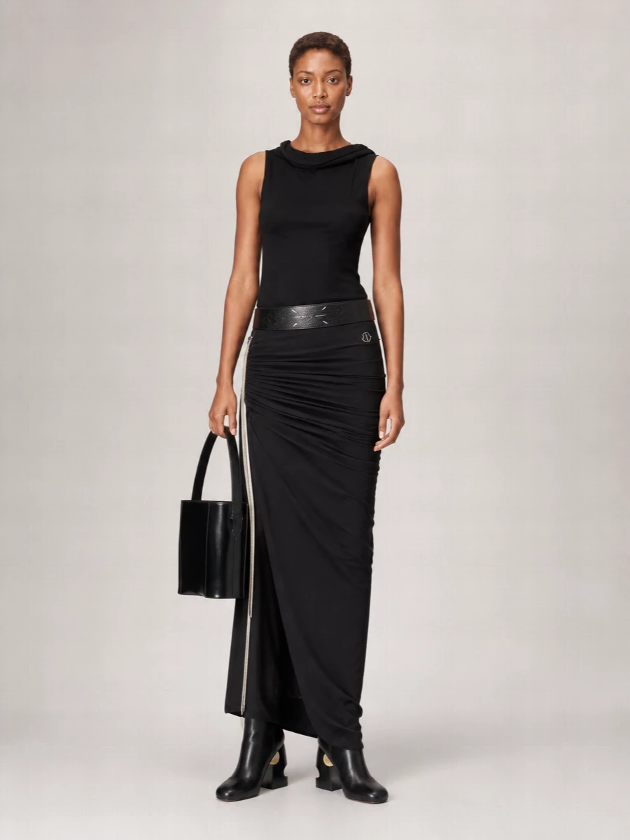 Rick Owens Cotton Asymmetric Draped Skirt