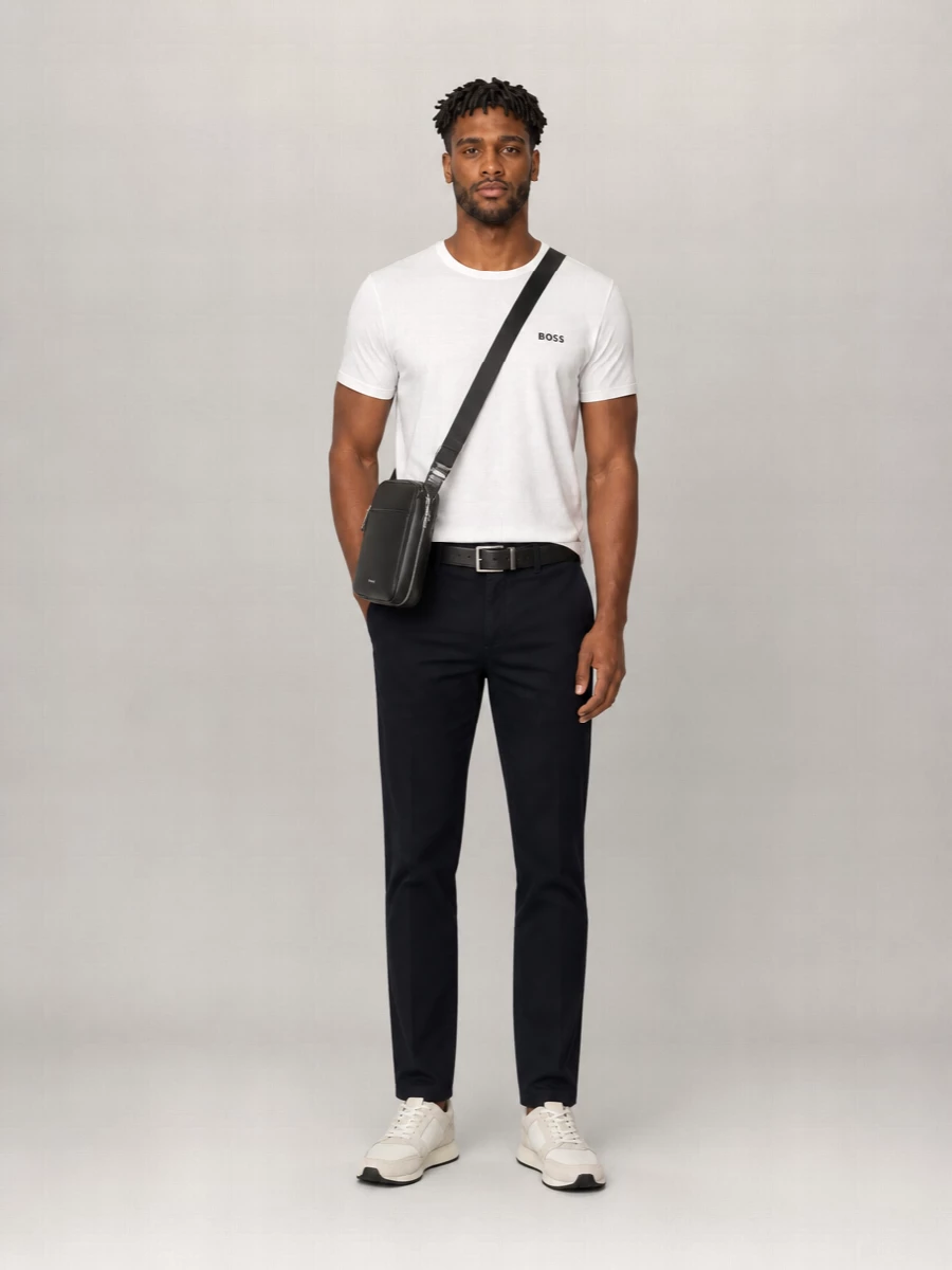 Boss Technical Fabric Regular-Fit Crew-Neck T-Shirt