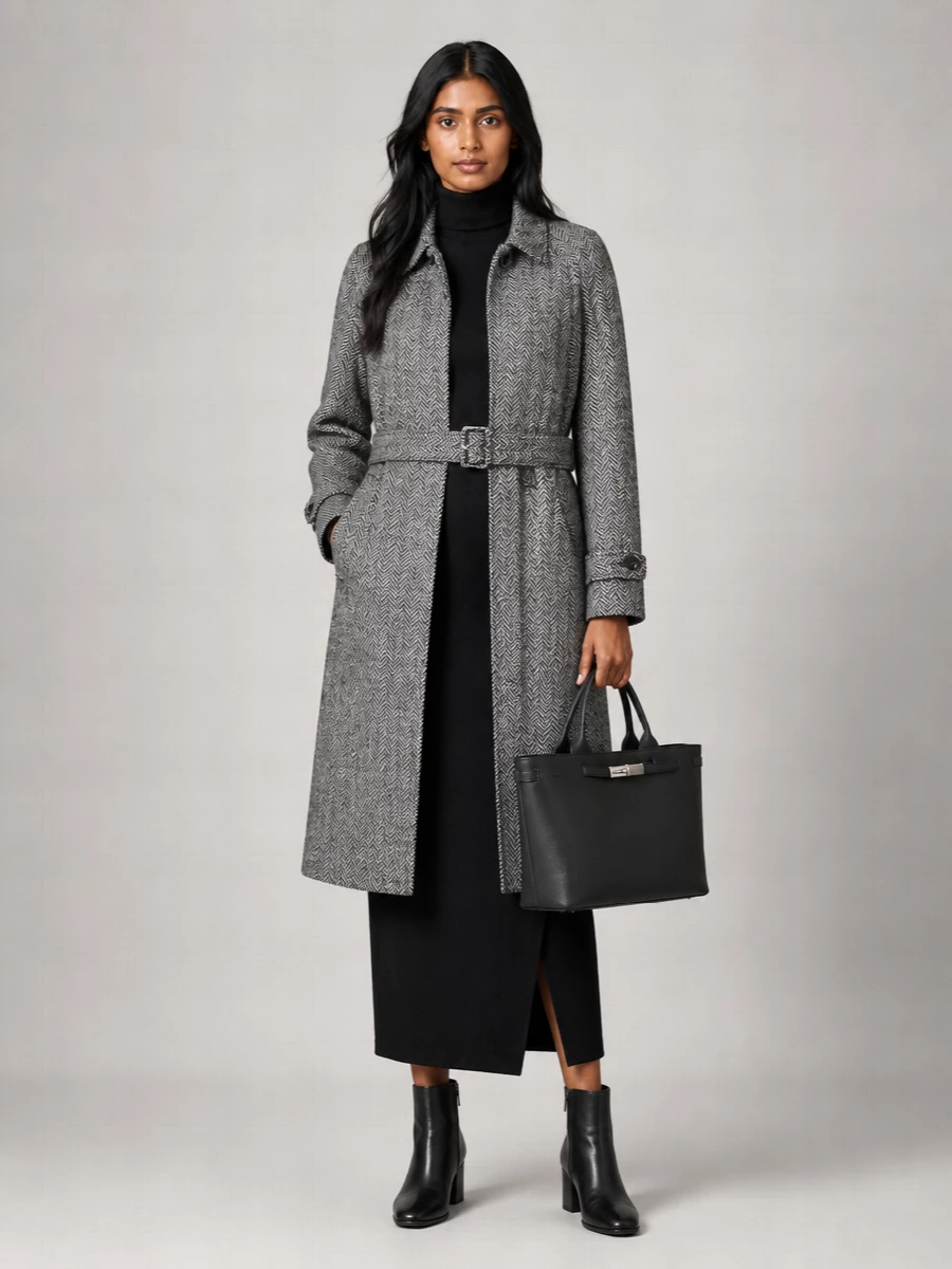 Lardini Wool Trench Coat
