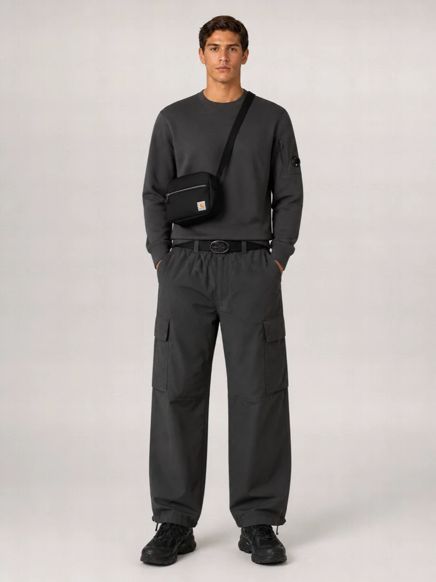 C.p. Company Cotton Wide-Leg Cargo Trousers