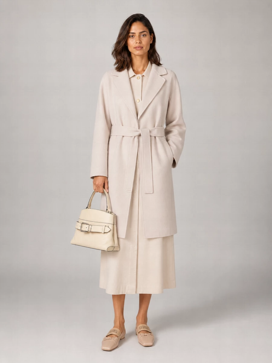 S Max Mara Virgin Wool Single Breasted Coat