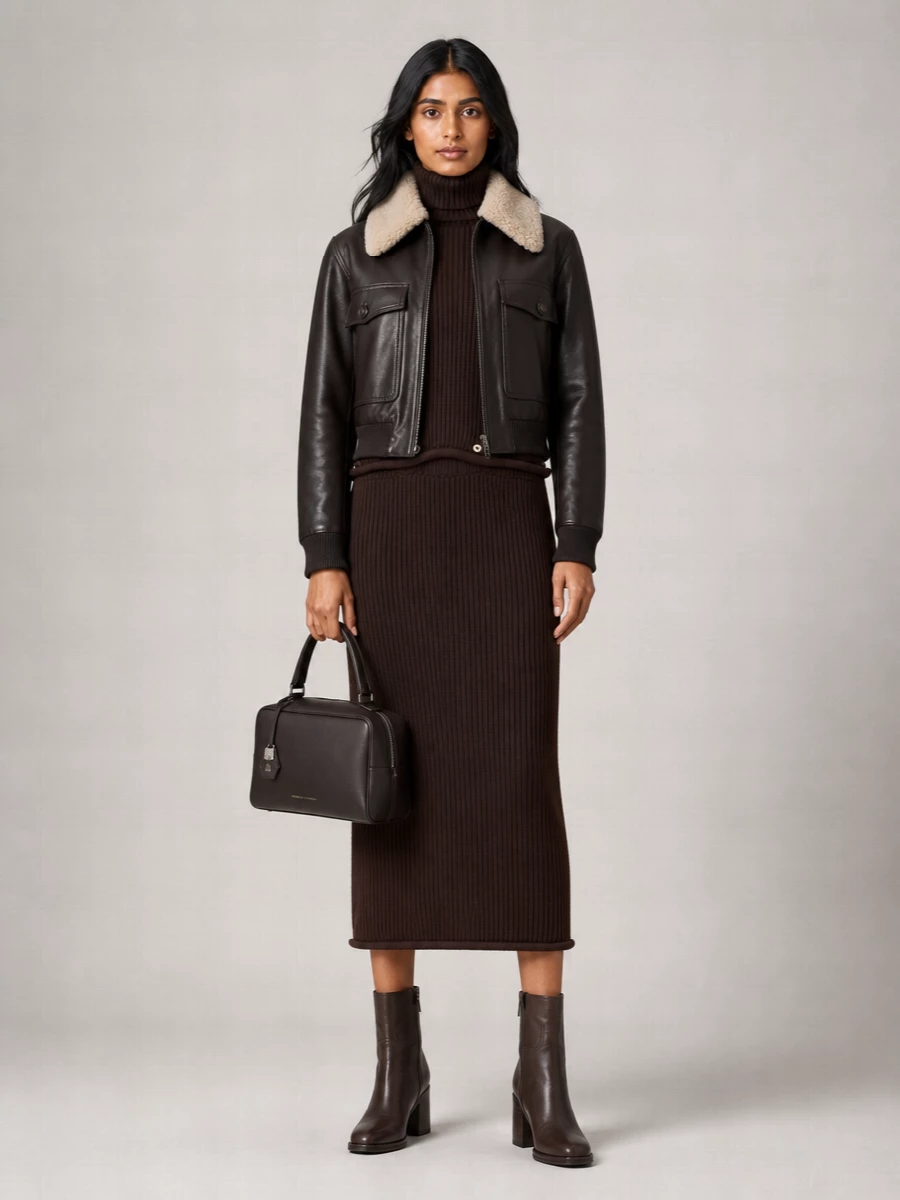 Brunello Cucinelli leather bomber jacket