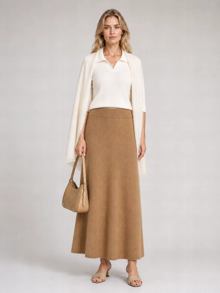 Max Mara Wool Silk Jacquard Logo Fringed Scarf