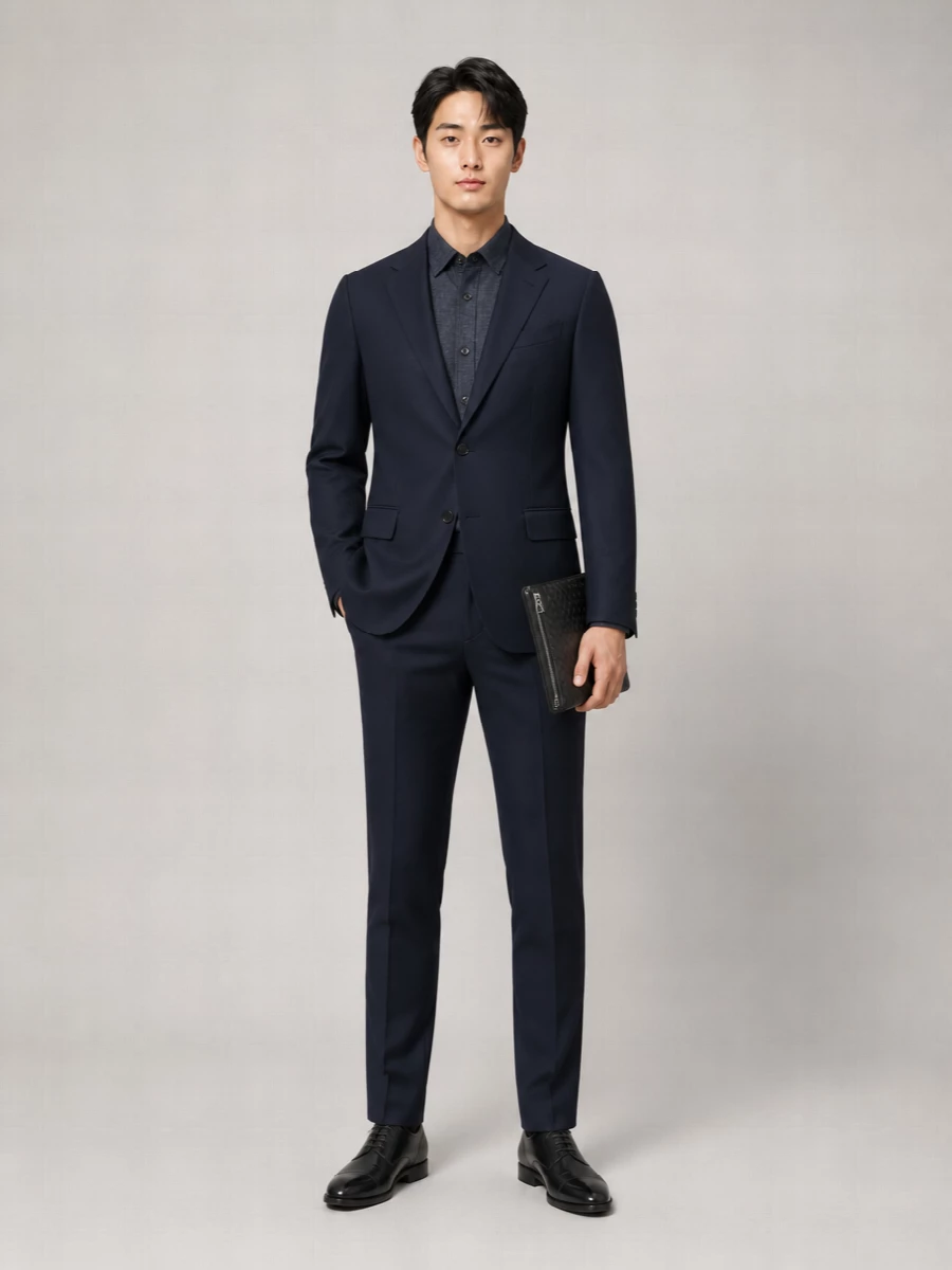 Zegna Linen Single-Breasted Suit Jacket