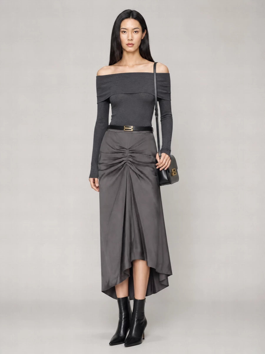 Victoria Beckham Midi Asymmetric Skirt
