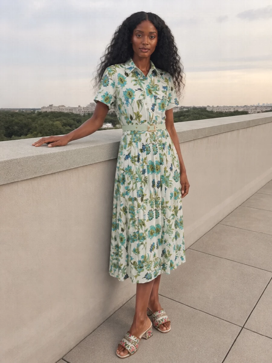 Fay floral shirt dress dolce gabbana sandals