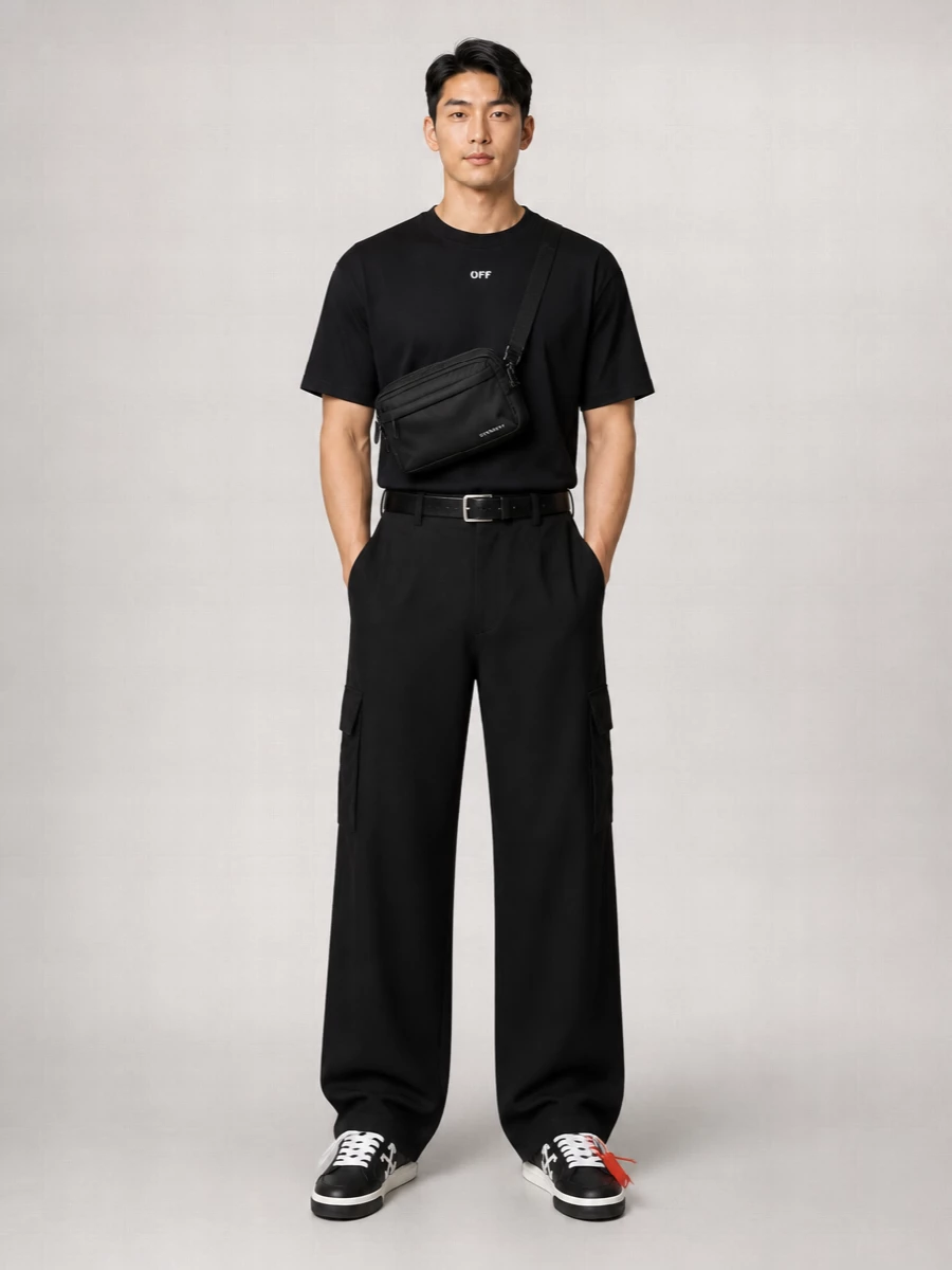Off-White Cotton Relaxed-Fit Short-Sleeve T-Shirt