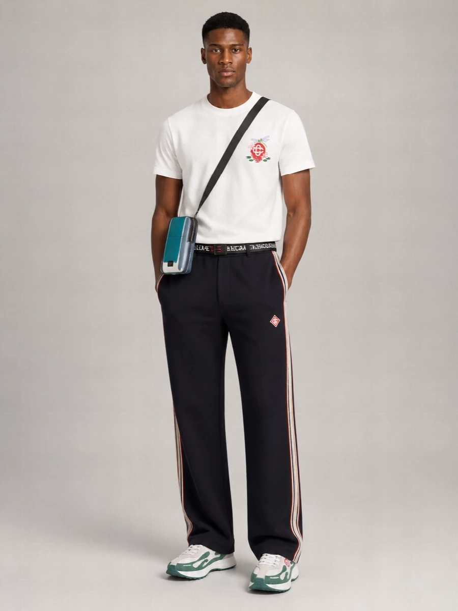 Balenciaga Logo Jacquard D-Ring Belt