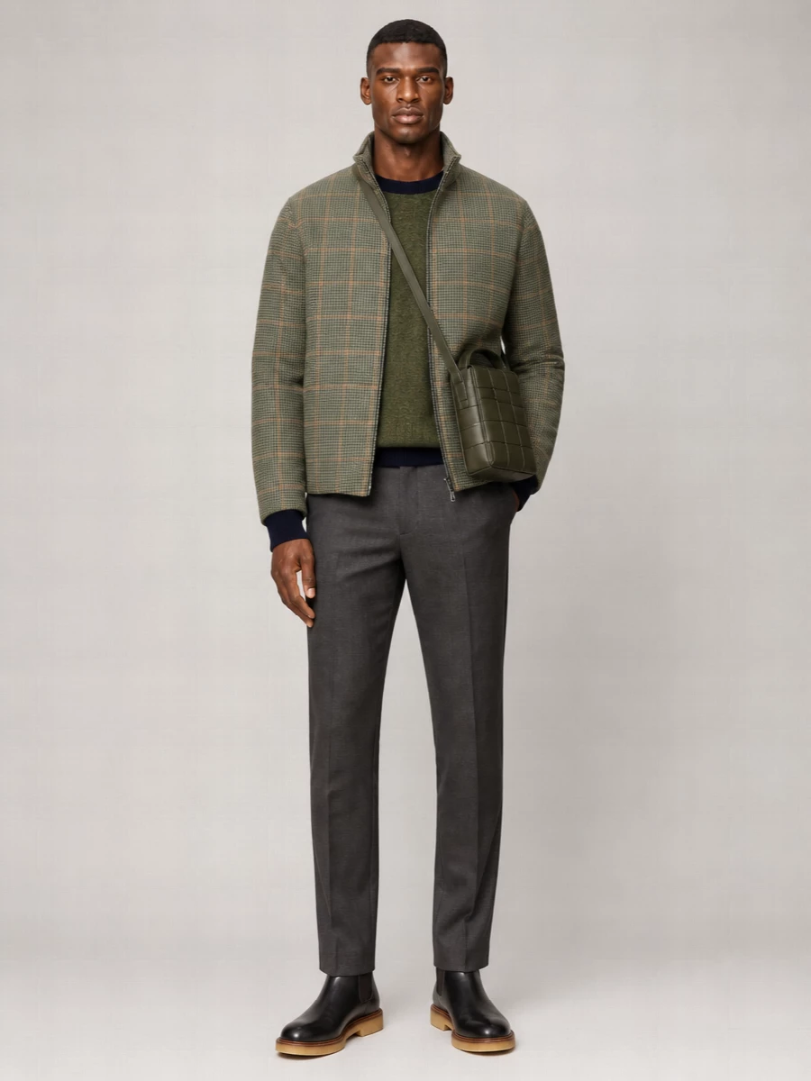 Thom Browne Wool Reversible Down Jacket