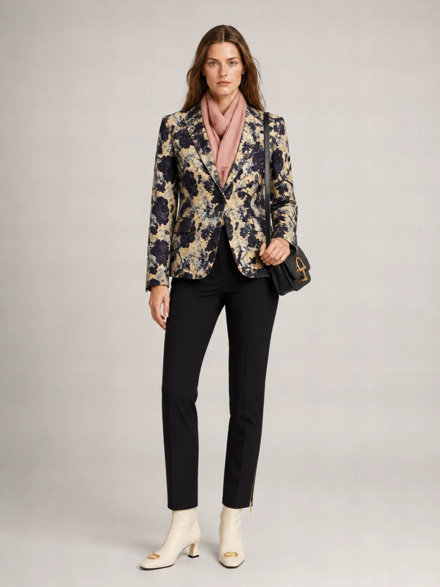 R13 Floral-Print Suit Jacket