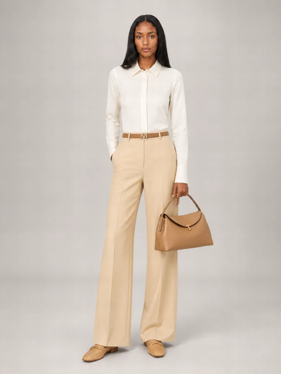 Max Mara Cotton Wide-Leg Trousers