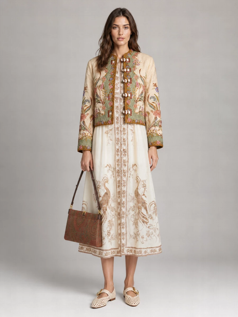Zimmermann Printed Single-Breasted Jacket