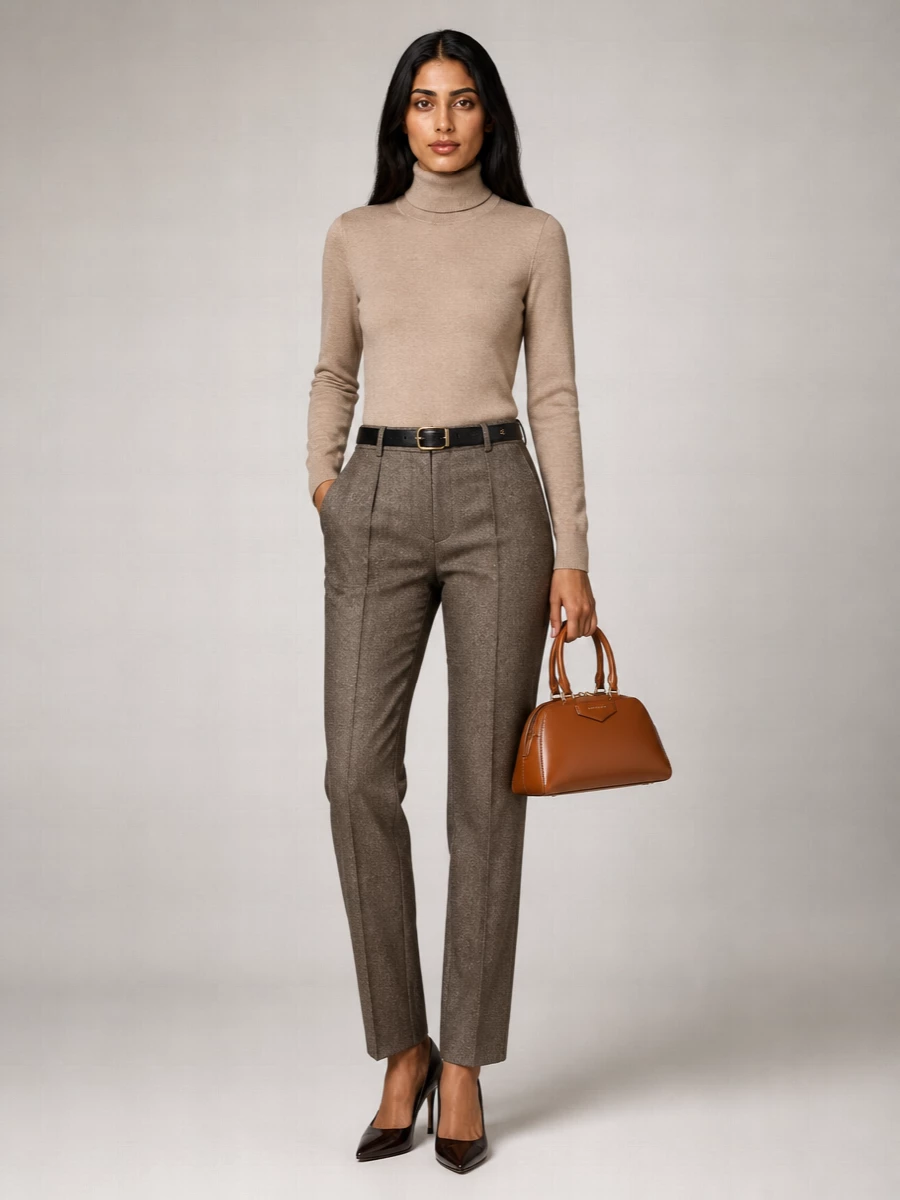 Max Mara Virgin Wool High-Rise Wide-Leg Tailored Trousers