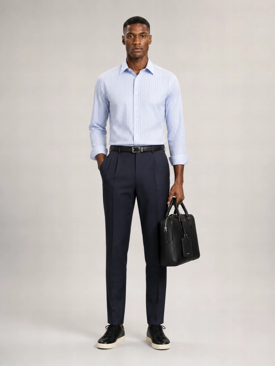 Tom Ford Striped Cotton Long-Sleeve Shirt