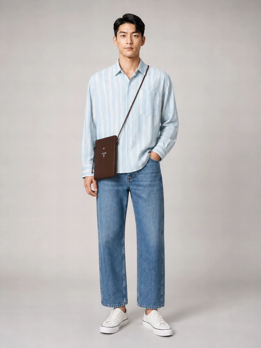 Jacquemus Denim High-Rise Wide-Leg Jeans