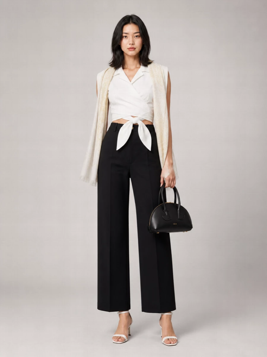 Patou Sleeveless Draped Blouse