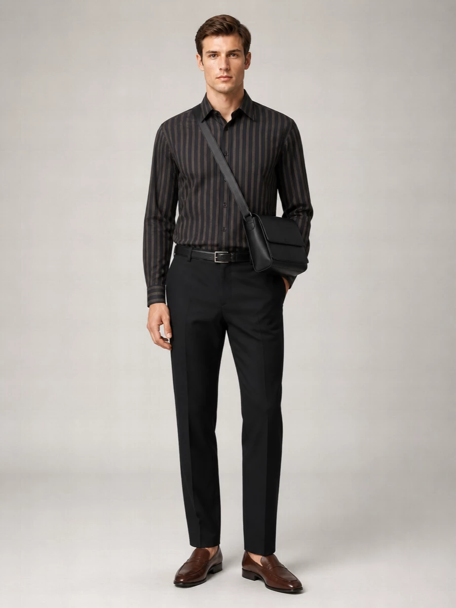 Dries Van Noten Striped Long-Sleeve Shirt