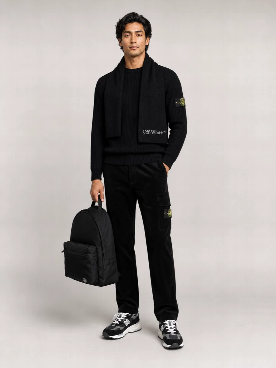 Stone Island Ribbed Wool Sweater