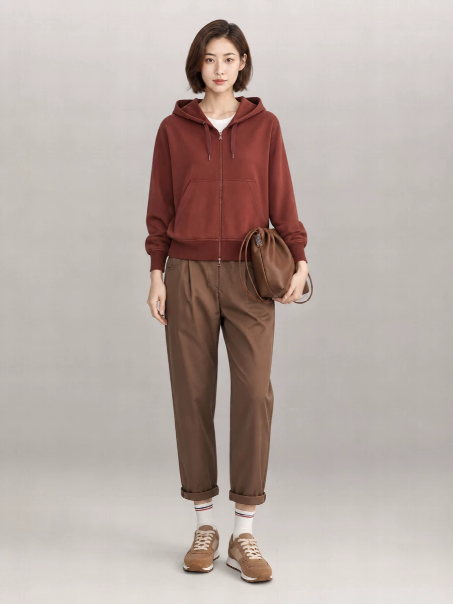Brunello Cucinelli Cotton Jersey Zip Hoodie