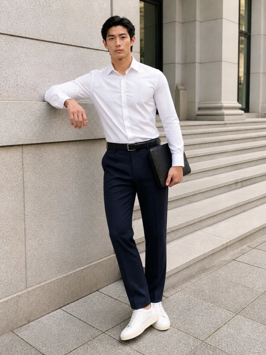 Dolcegabbana shirt etro navy trousers sneakers