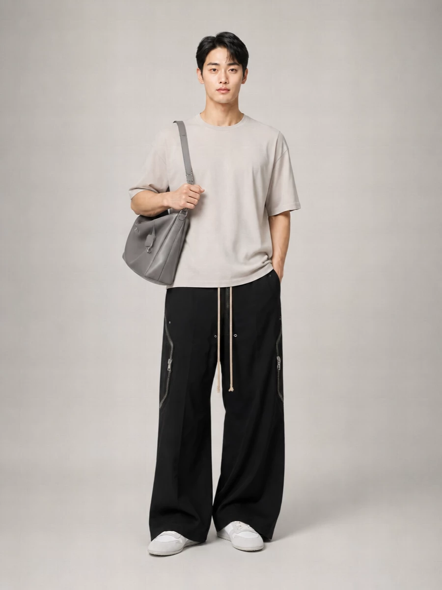 Rick Owens Leather Low-Top Sneakers